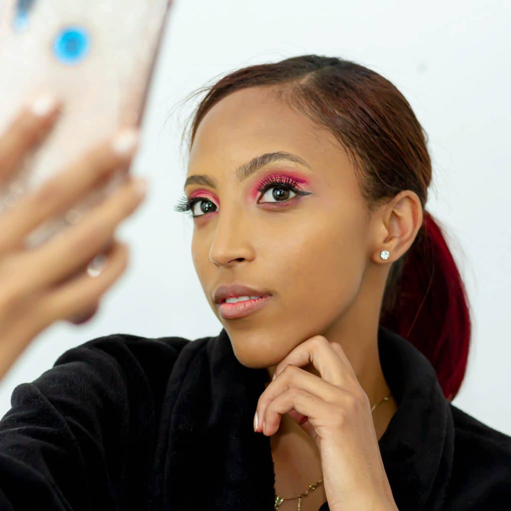 Natural makeup look enhancing soft, radiant features at Beauty Glam Studio in Boca Raton.